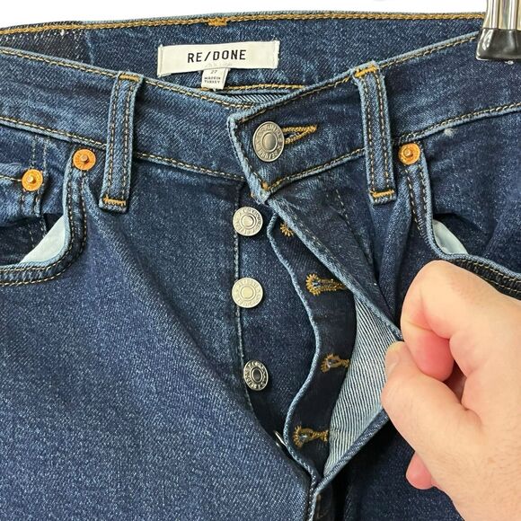 Re/Done 90s High Rise Ankle Crop Comfort Low Stretch Denim Jeans Women’s 27 - Picture 6 of 14